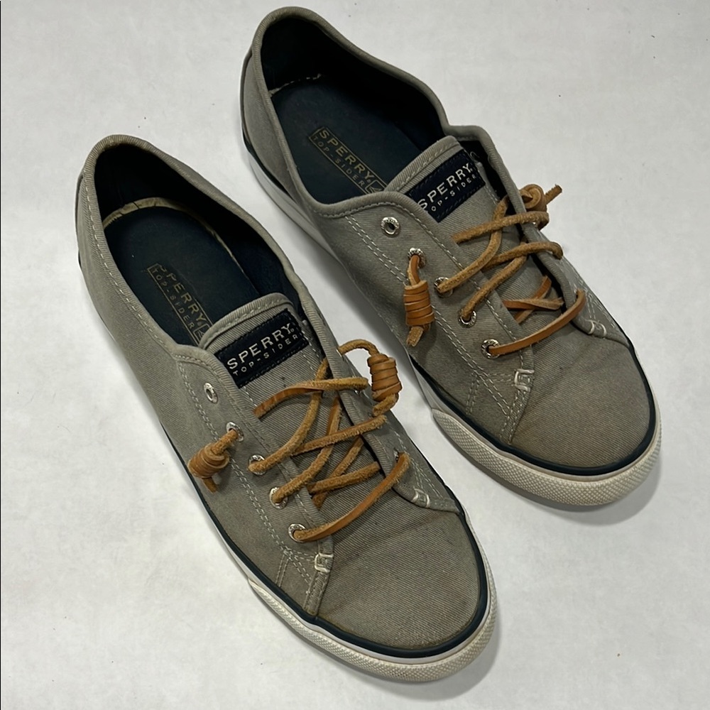 Sperry Top-Sider Seacoast Canvas Sneakers Women’s 9 M Gray Casual Slip-ons